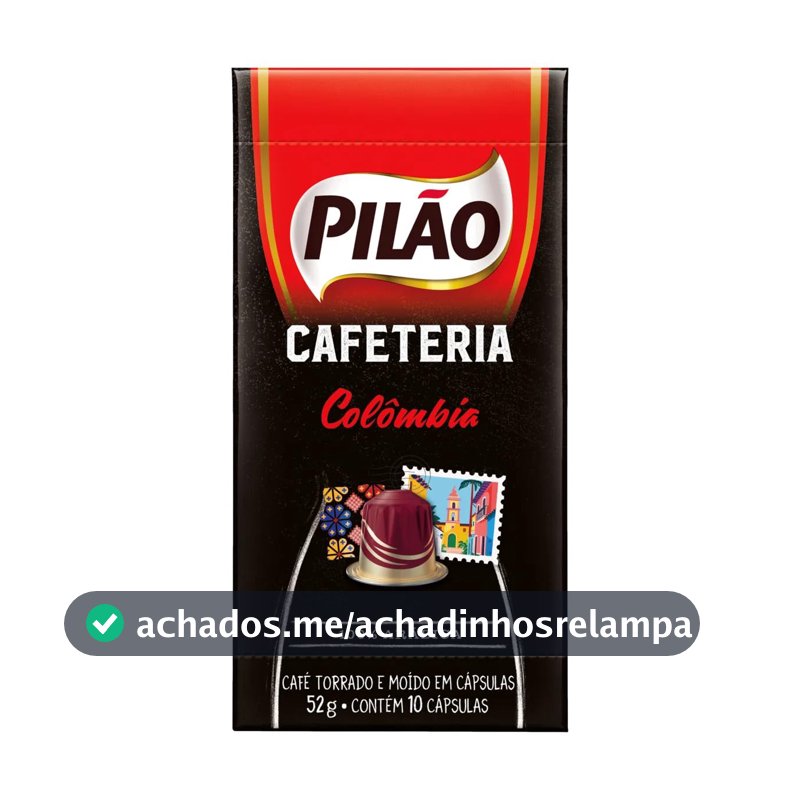 Café em Cápsula Torrado e Moído Pilão Cafeteria Colômbia Caixa 52g 10 Unidades