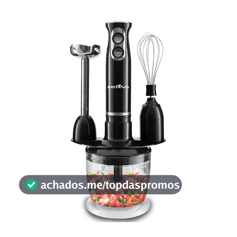 Mixer 3 em 1, 500W, 2 velocidades, Bmx400, Preto, 220v, Britânia