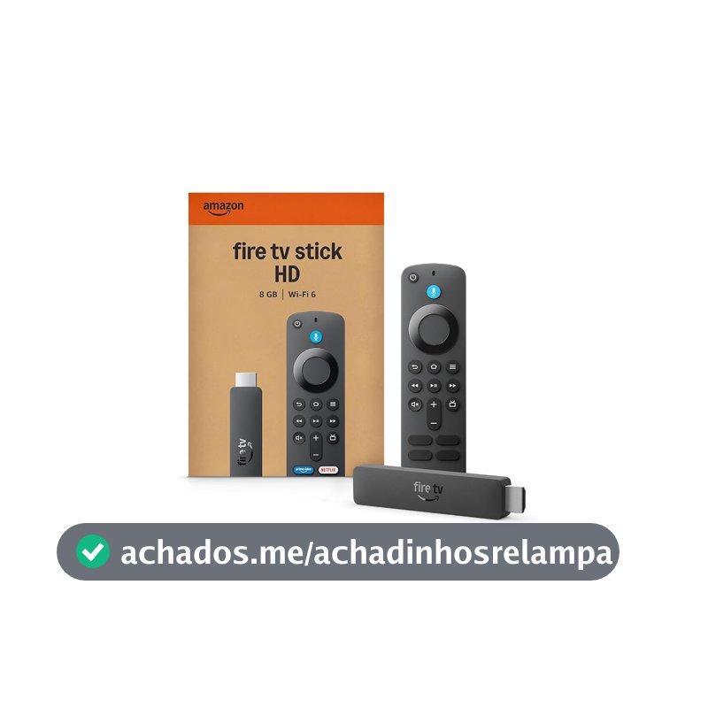 Amazon Fire TV Stick HD (modelo mais recente), Controle Remoto por Voz com Alexa, alimentado pela TV, com configuração simples e Acesso Antecipado à Alexa+