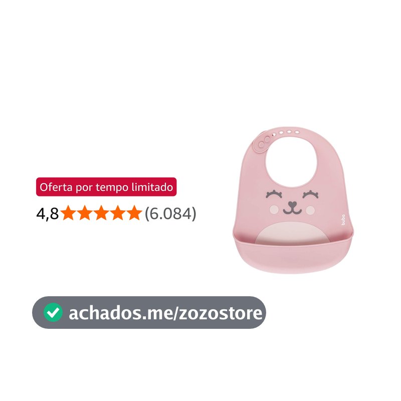 Buba Babador De Silicone - Pega Migalhas Gumy - Rosa -