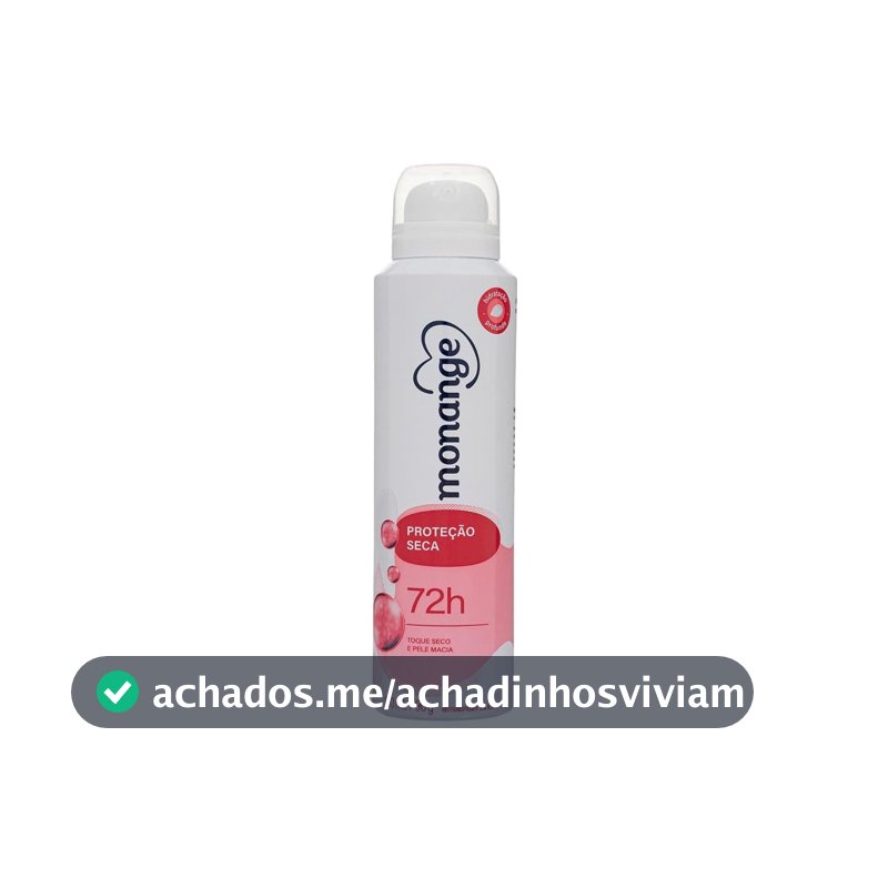 Monange Desodorante Aerossol Antitranspirante Feminino Proteção Seca 150Ml
