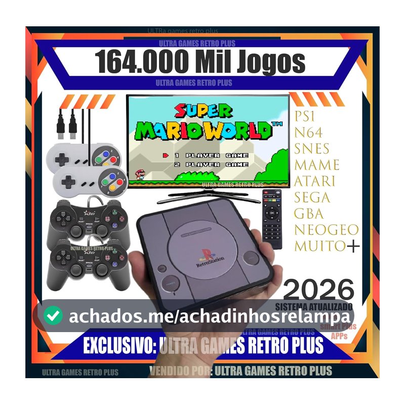 TOYUTOYI Video Game Retro Premium + 114 Mil Jogos + 4 Controles + Atualizado