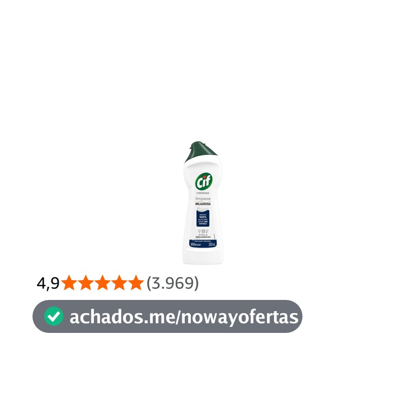 Cif Cremoso Limpeza Milagrosa Produto De Limpeza De Casa Milagroso Original Remove 100% Da Sujeira Difícil Sem Esforço 250 Ml
