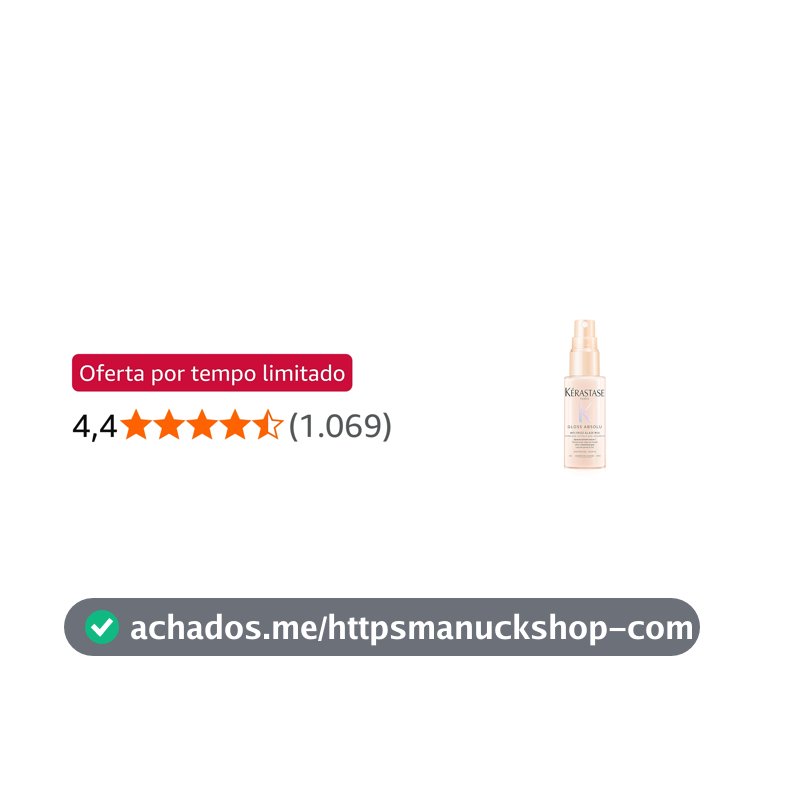 Kérastase, Spray, Gloss Absolu, Glaze Milk Anti-Frizz, para todos os tipos de cabelos, com ácido hialurônico, glicólico e óleo de rosa silvestre, proporciona brilho, protetor térmico, 45ml