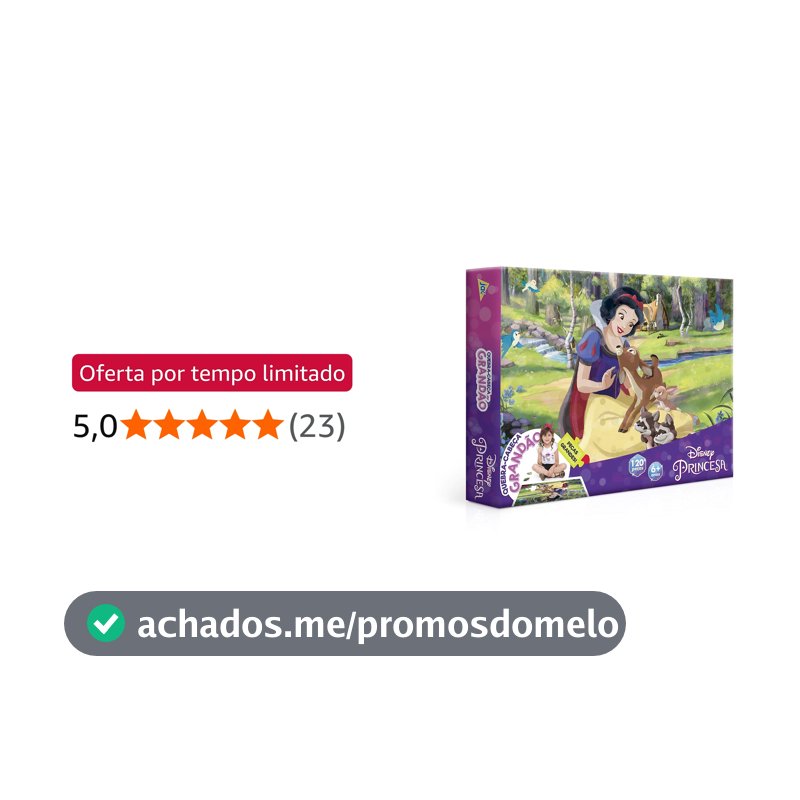 Toyster - Quebra-Cabeça Grandão: Princesa - Branca de Neve - 120 Peças