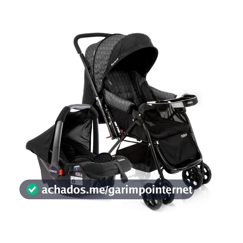 Cosco Kids, Travel System Reverse, Preto Rajado
