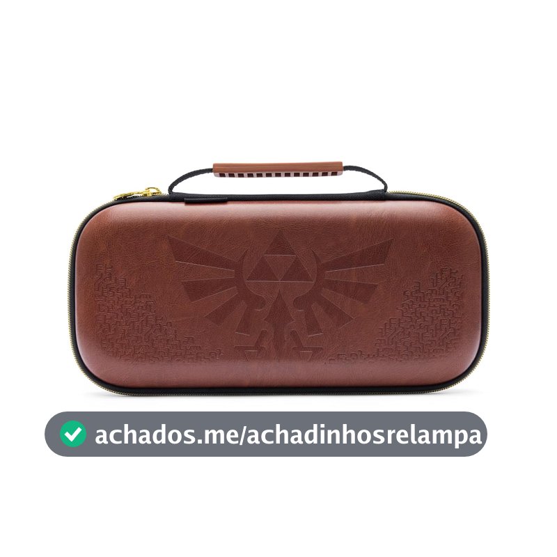 PowerA Case de Proteção para Nintendo Switch 2 - Hyrule Crest, Oficialmente licenciado, Estojo de proteção, Armazena até 10 cartões de jogo, Protetor de Tela acolchoado, Suporte integrado para jogar