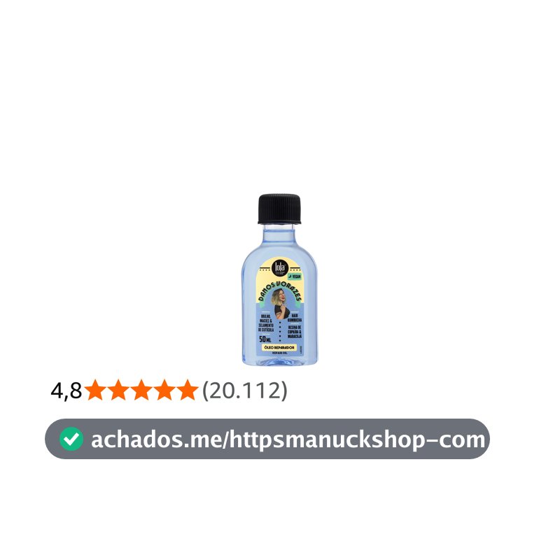 Danos Vorazes Óleo Reparador 50ml , Lola Cosmetics