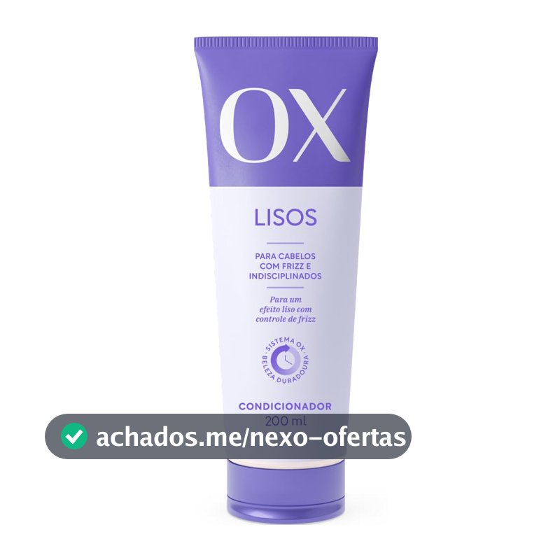 Condicionador Lisos Ox para Cabelos com Frizz e Indisciplinados 200ml