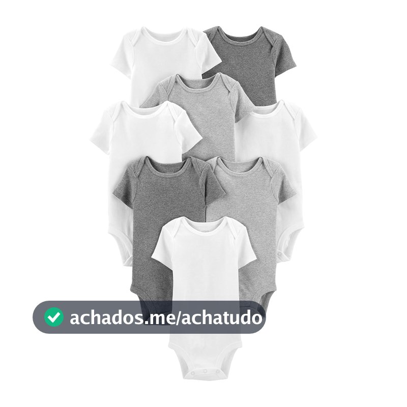 Body Pacote com 8 bodies de manga curta Simple Joys by Carter'sUnisex Bebê