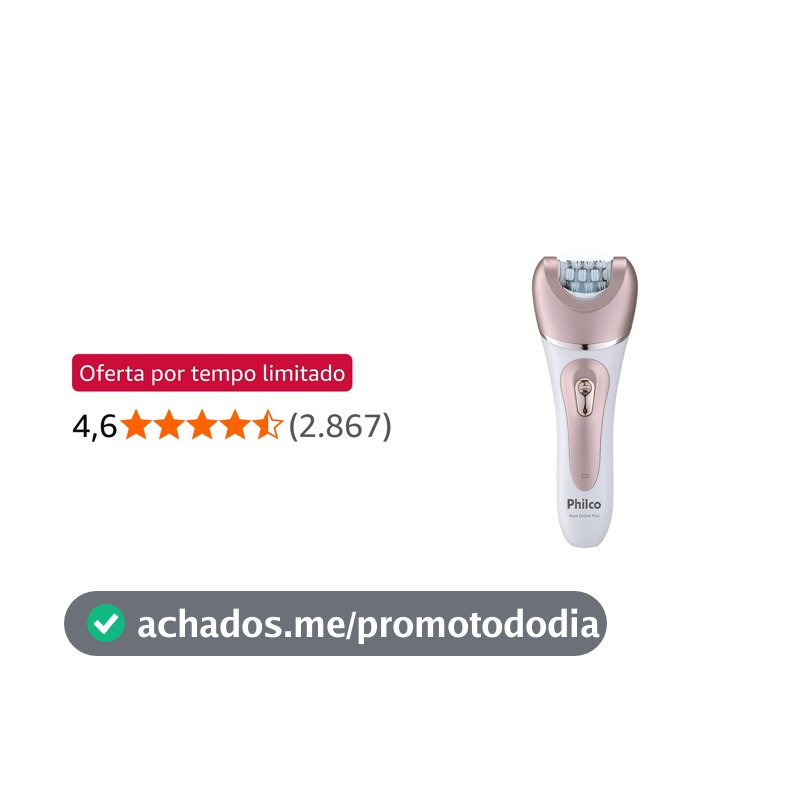 Philco Depilador PDP02R Aqua Deluxe Plus 9 em 1 Sem Fio Bivolt Rosa e Branco Capa massageadora