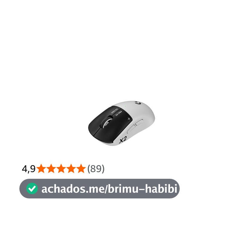 Mouse Gamer Sem Fio Logitech G PRO X2 SUPERSTRIKE LIGHTSPEED, Desempenho Ultra-rápido, Ultraleve (61 g), Cliques táteis personalizáveis, Carregamento USB-C - para PC/Mac/Notebook