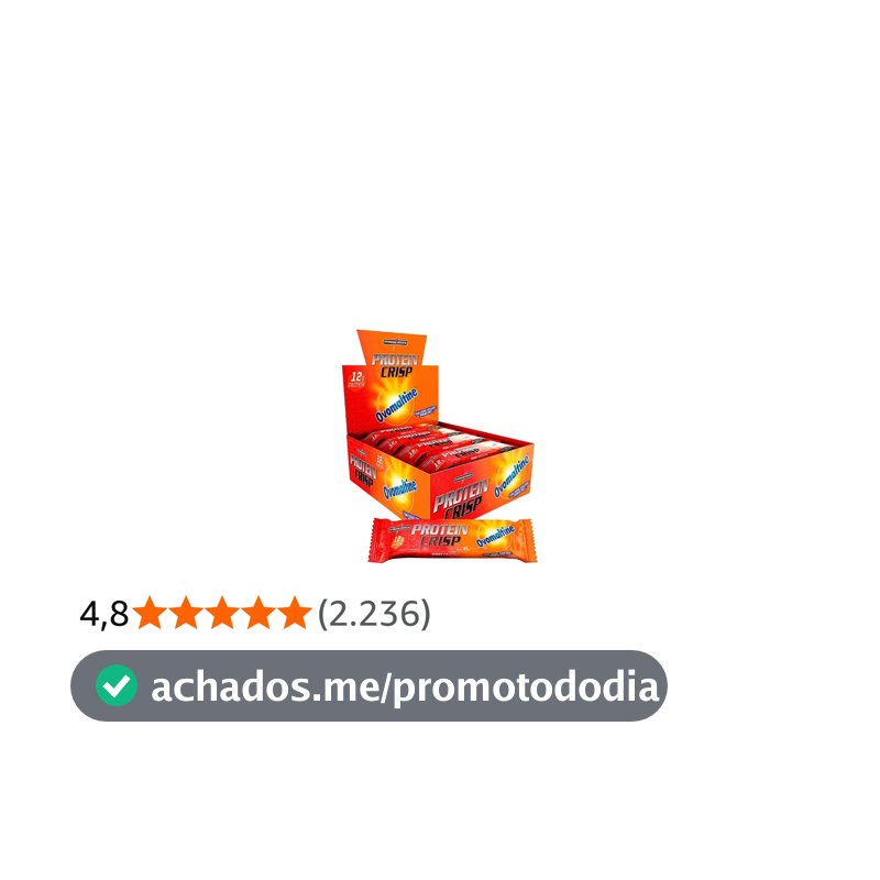 Integralmedica Whey Protein Crisp Bar Ovomaltine 12 Unidades