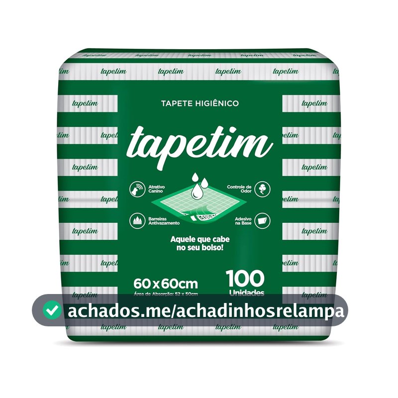 Tapete Higiênico Tapetim Great Pets 60x60 100un