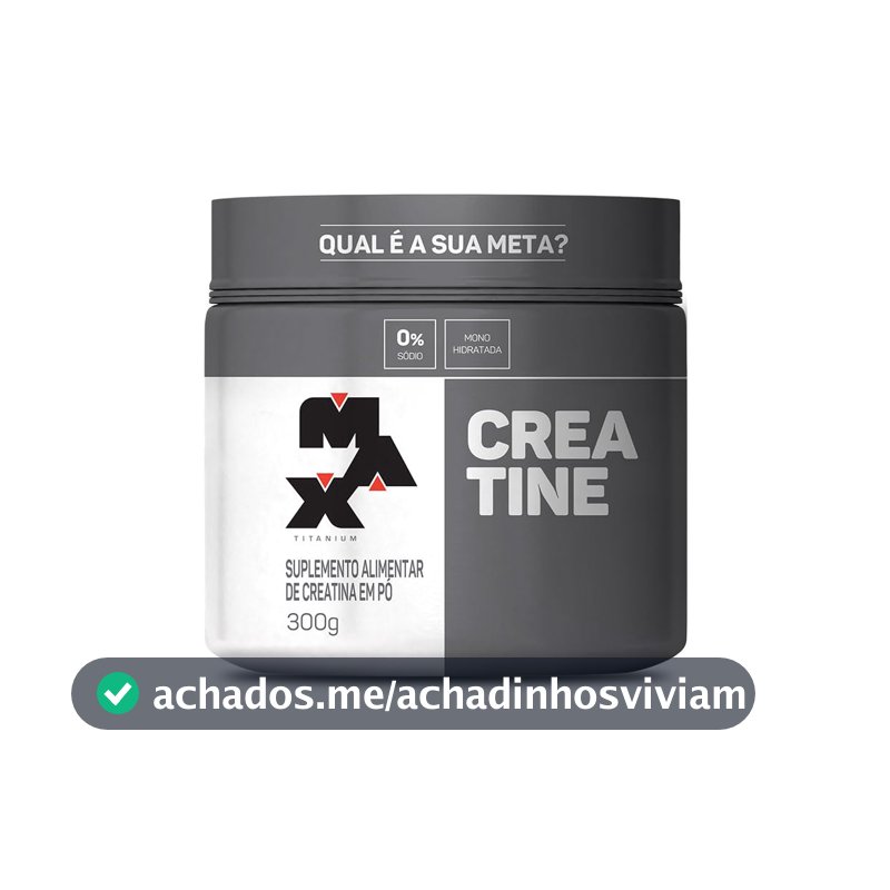 Max Titanium Creatina Pote Monohidratada (300g) 100% Pura