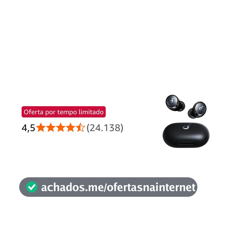 soundcore Space A40 da Anker, Fone de Ouvido Bluetooth Sem Fio ANC, 50H