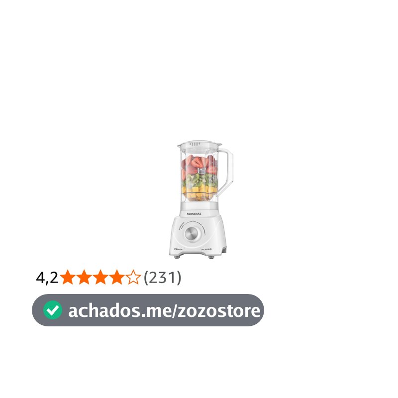 MONDIAL Liquidificador Pratic Power, Branco, 550W, 110V - L-97-W