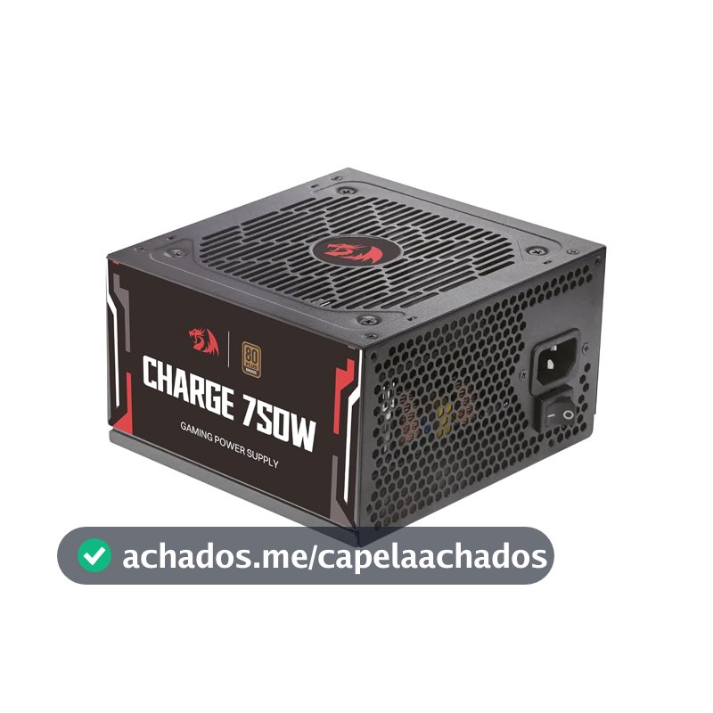 Fonte de Alimentação Redragon Charge 750W ATX, 80 Plus Bronze, PFC Ativo, Preto, FRC-750