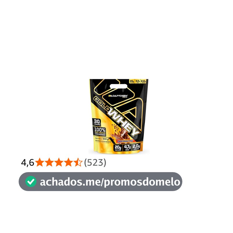 Gold Whey Refil 900g Sabor: Chocomaltine - Adaptogen Science