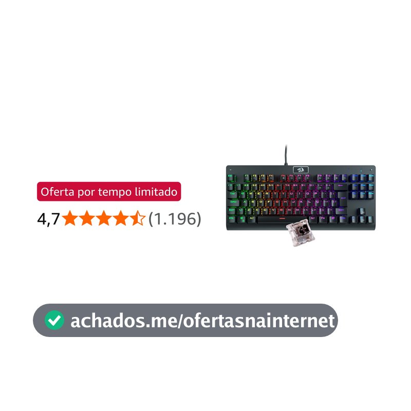 Teclado Mecânico Gamer Redragon Dark Avenger K568-2 Rgb Switch Brown Com Fio