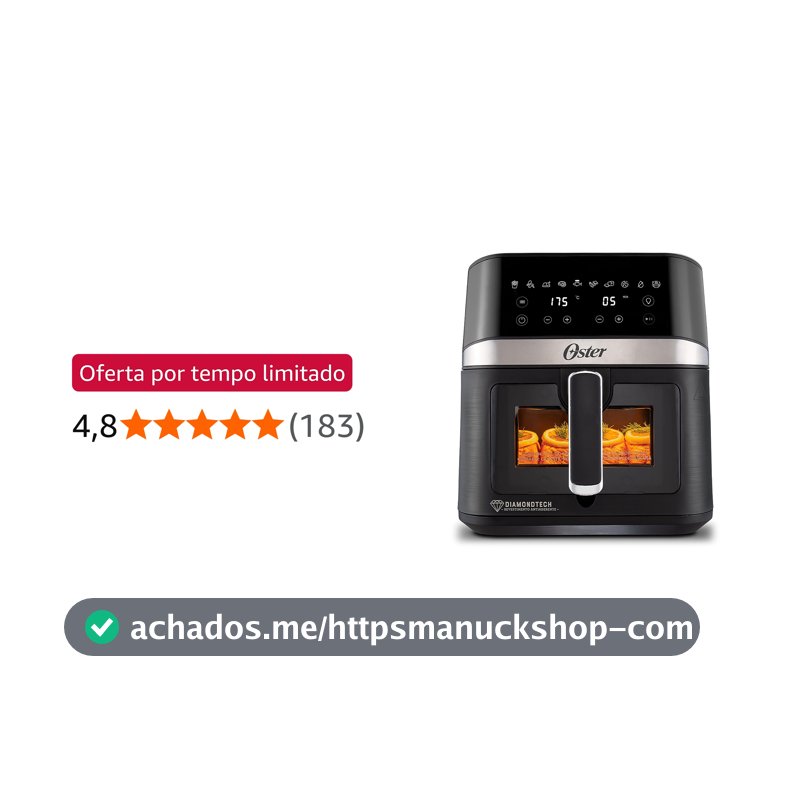 Fritadeira DiamondTech Oster 6L com Visor Transparente - 220V