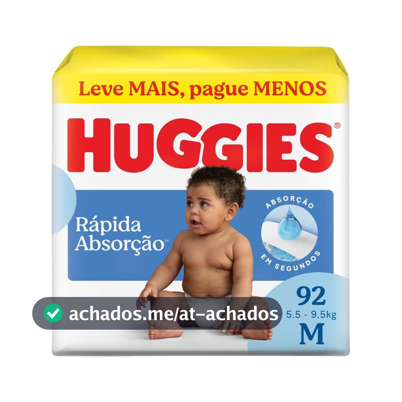 Huggies Fralda Tripla Proteção M 92 Un