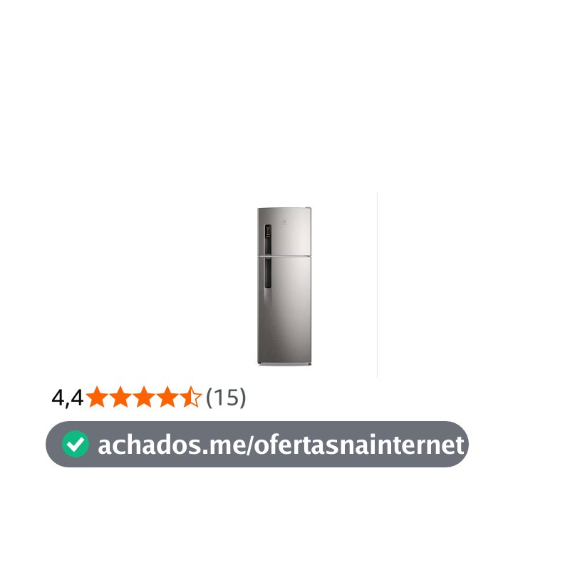 Geladeira Electrolux Frost Free 380L AutoSense Inverter Duplex Inox Look (IF41S)