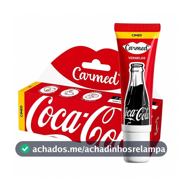 Hidratante Labial Carmed Coca-Cola Vermelho 10g