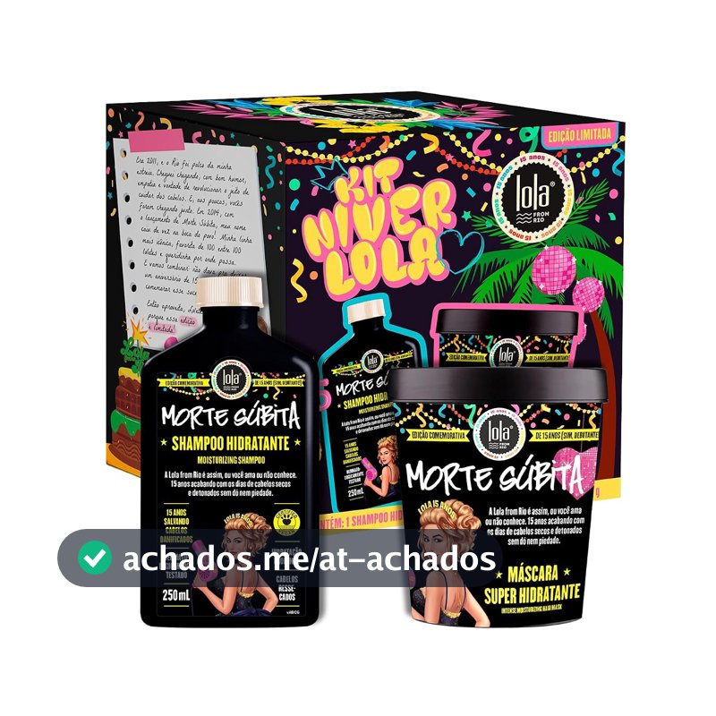 Kit Morte Súbita - Shampoo e Máscara - Edição comemorativa - Lola From Rio