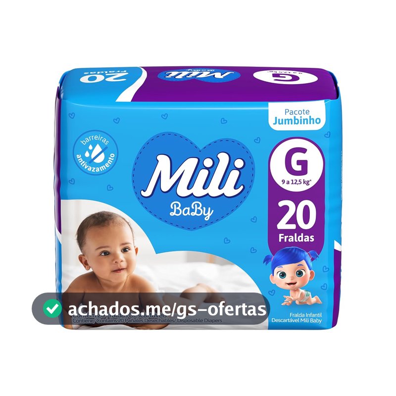 Mili Fralda Baby Jumbinho G - 20 Unidades