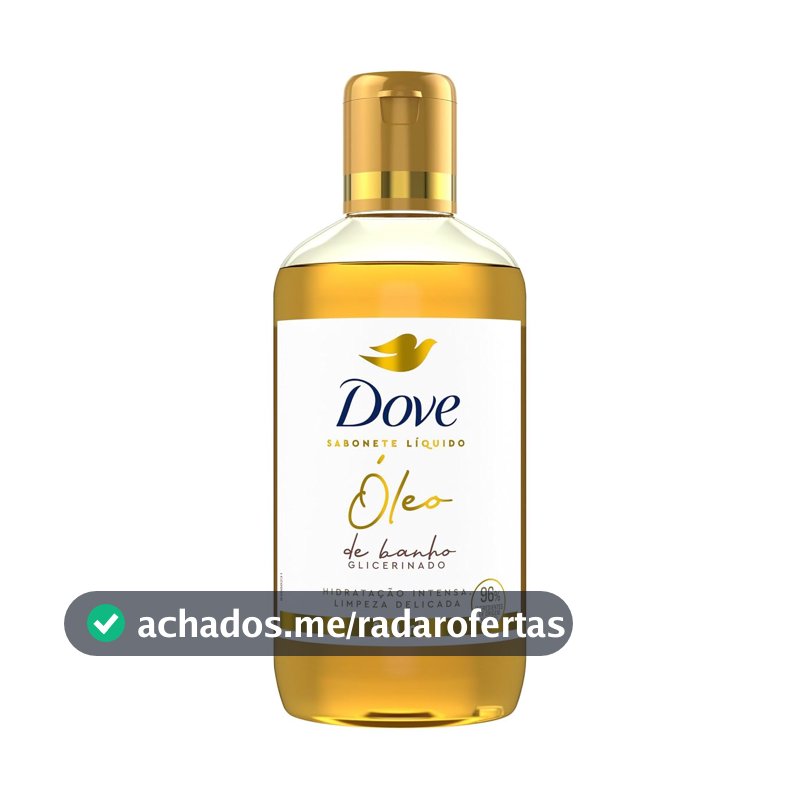 Dove Óleo de Banho Hidratação Intensa e Limpeza Delicada, Glicerinado com 96% Ingredientes de Origem Natural 240 ml