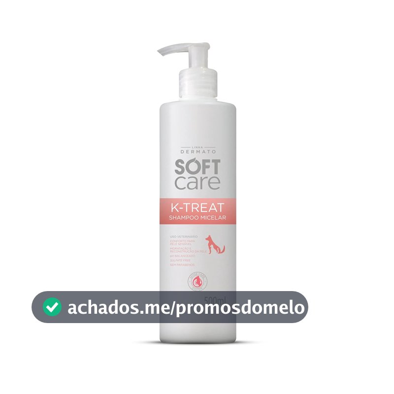 Soft Care K-Treat Shampoo Micelar 500ml Cães e Gatos Pet Society