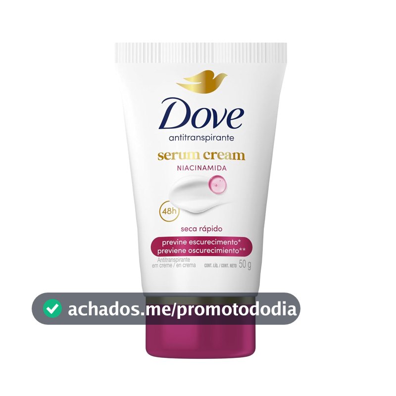 Dove Desodorante Antitranspirante em Creme Previne Escurecimento 50 G