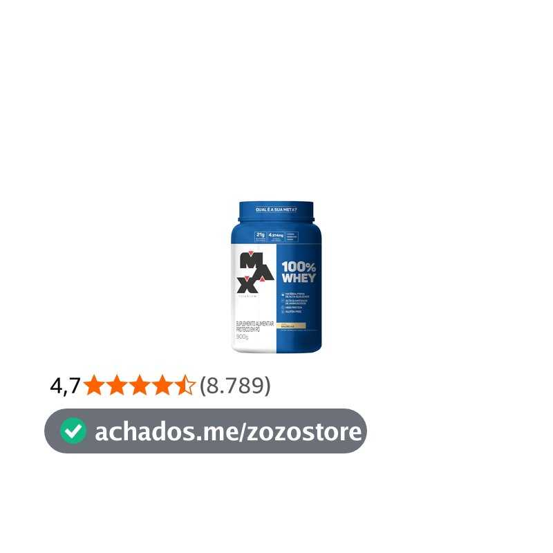 Max Titanium 100% Whey - 900G Baunilha -