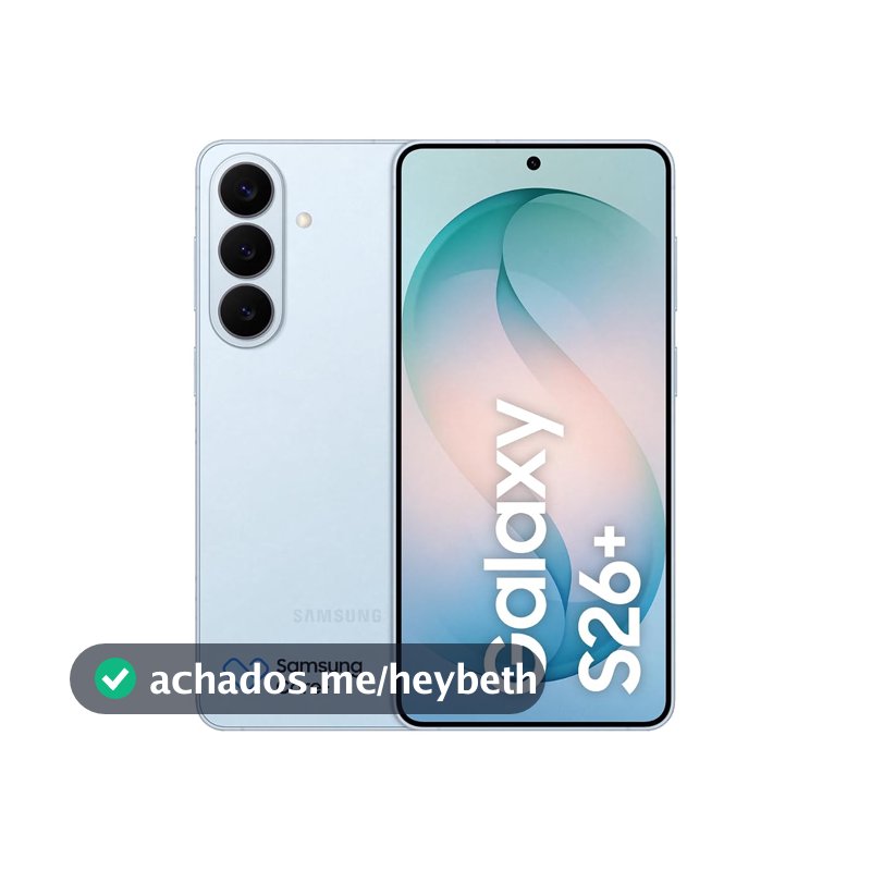 Celular Samsung Galaxy S26+ 5G, 512GB, 12GB RAM, Câmera Tripla de 50+12+10, Tela Grande de 6.7" - Azul