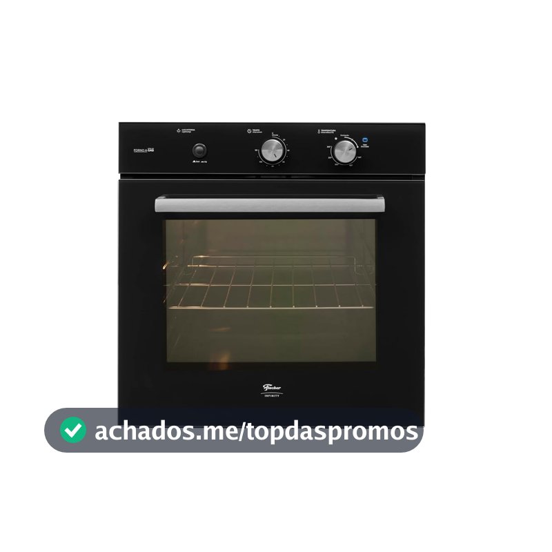Fischer Forno a Gás Embutir Infinity 78L com Grill Preto 220V