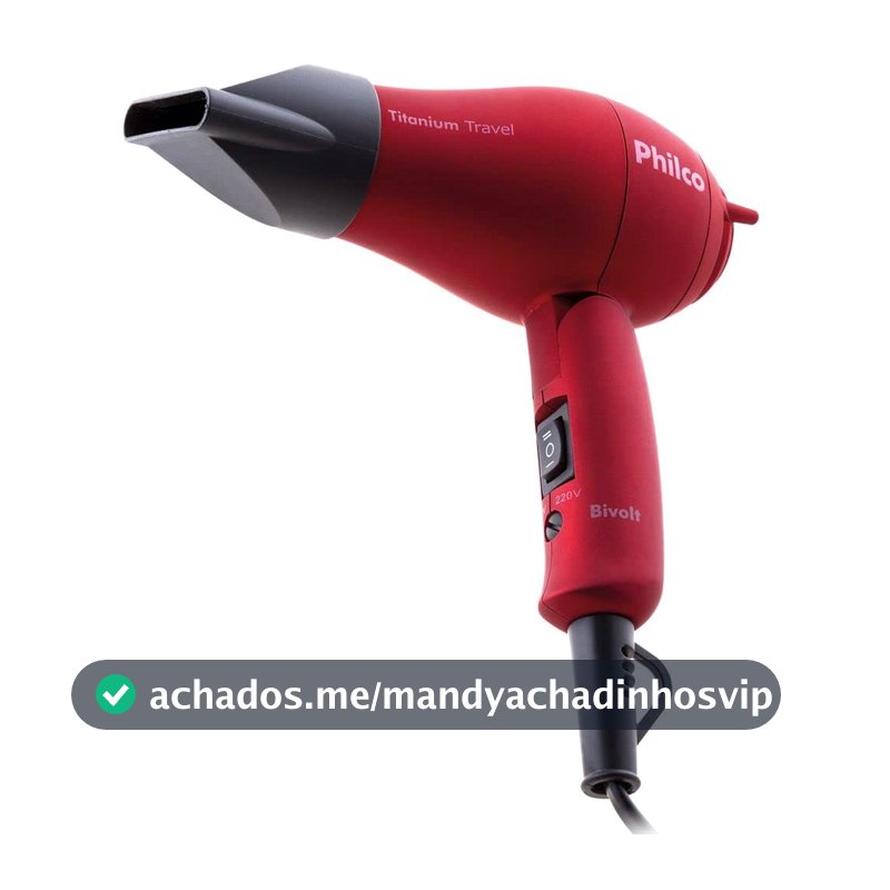 Philco Secador de Cabelos Titanium Travel Portátil