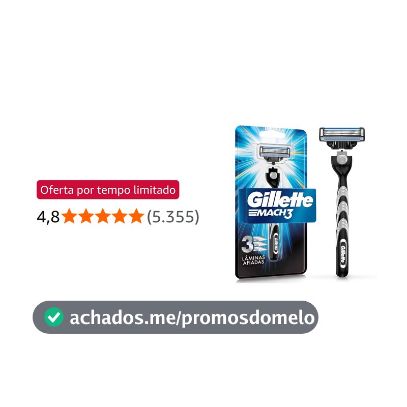 Gillette Mach3 Aparelho de Barbear com 3 Lâminas 1 Unidade