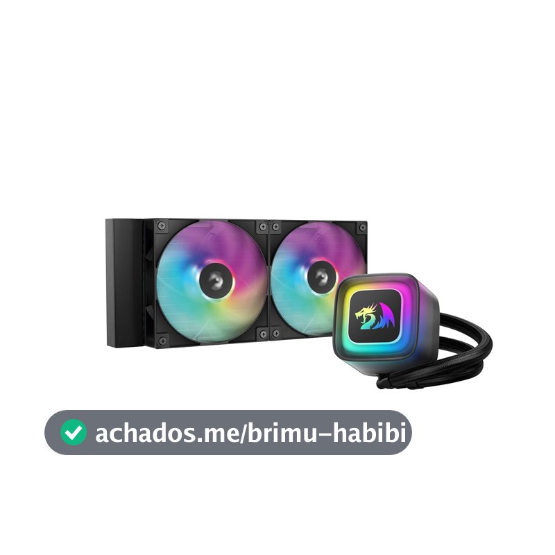Redragon Water Cooler GamerStorm LE240 RD 240mm RGB Compatível c/ Intel LGA 1851/1700/1200/1151 e AMD AM4/AM5 Preto - R-LE240RD-BKAMMN-A-1