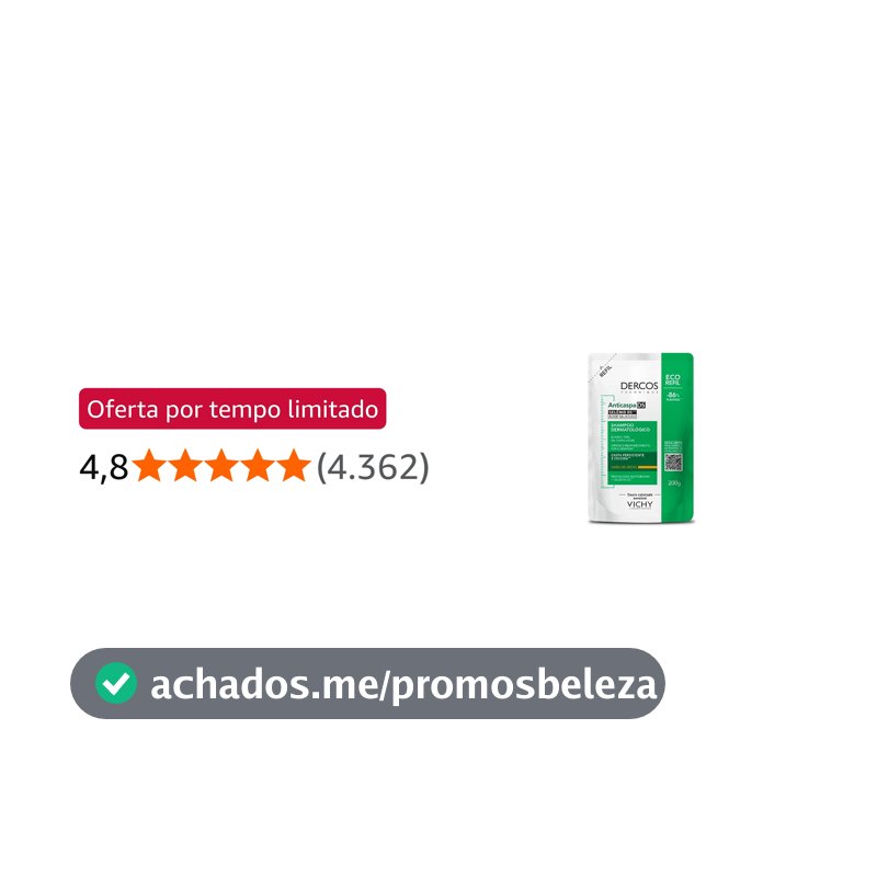 Vichy, Dercos Shampoo Anticaspa Intensivo para Cabelos Secos