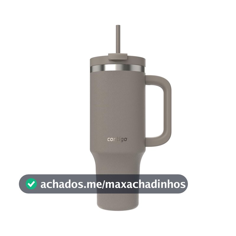 Copo Térmico com Canudo Streeterville 1,18L - Cinza