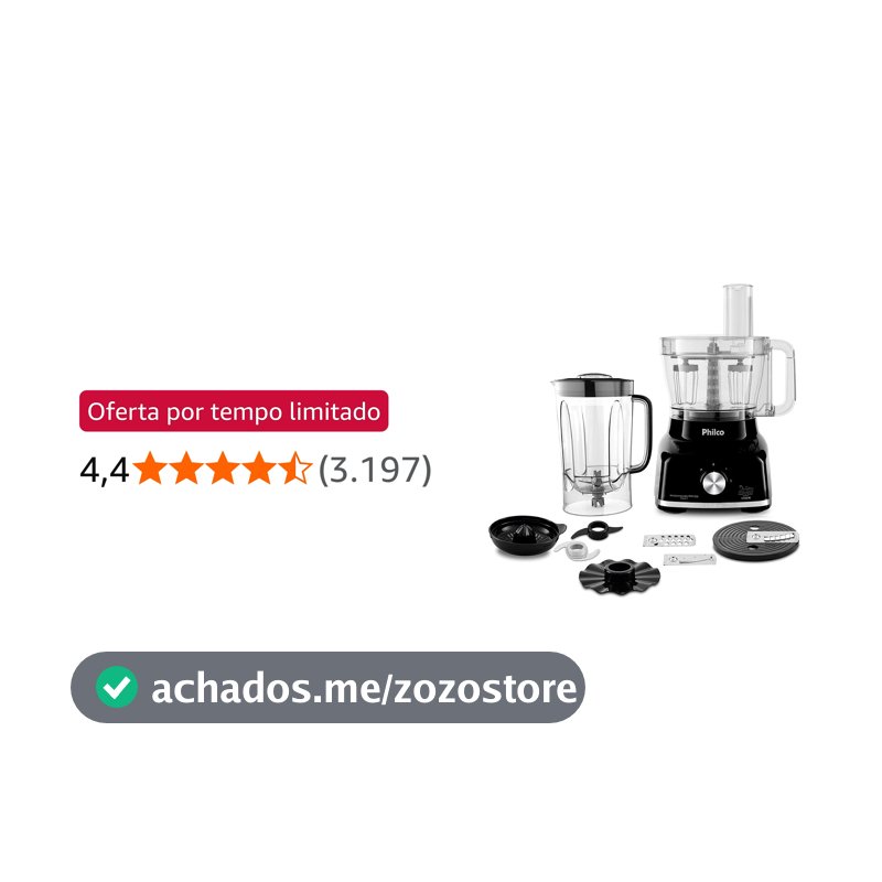 Philco Multiprocessador, Pmp1600p, 1700W, Preto, 127v