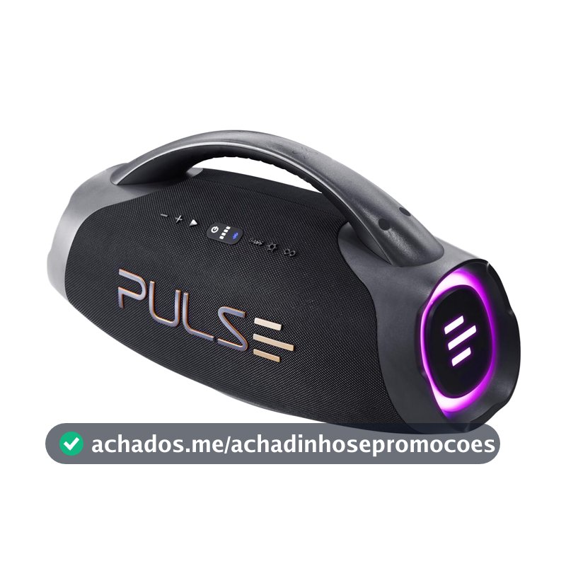 Caixa de Som Bluetooth Pulse X Boombox 220W RMS, Resistente a Água e com Iluminação LED – SP626