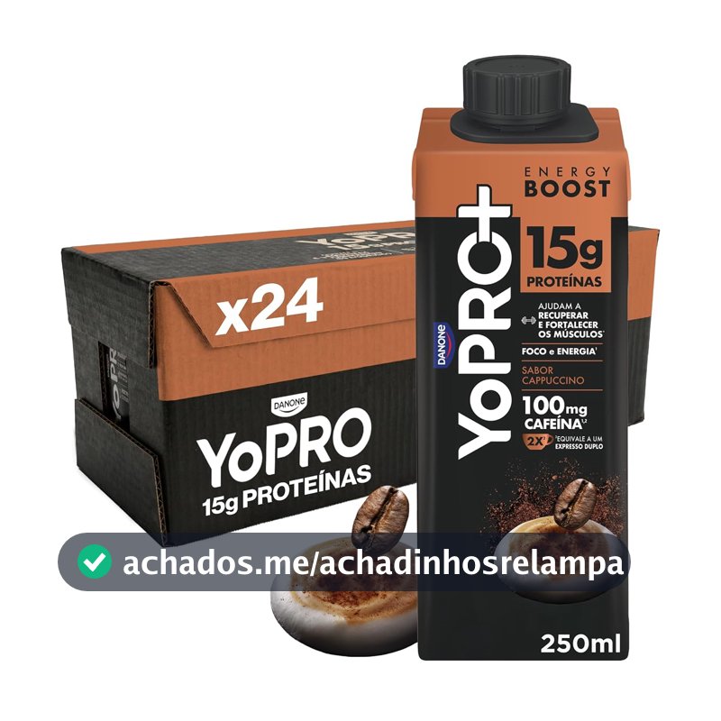 YoPRO Bebida Láctea UHT Capuccino 15g de proteínas 250ml - 24 unidades