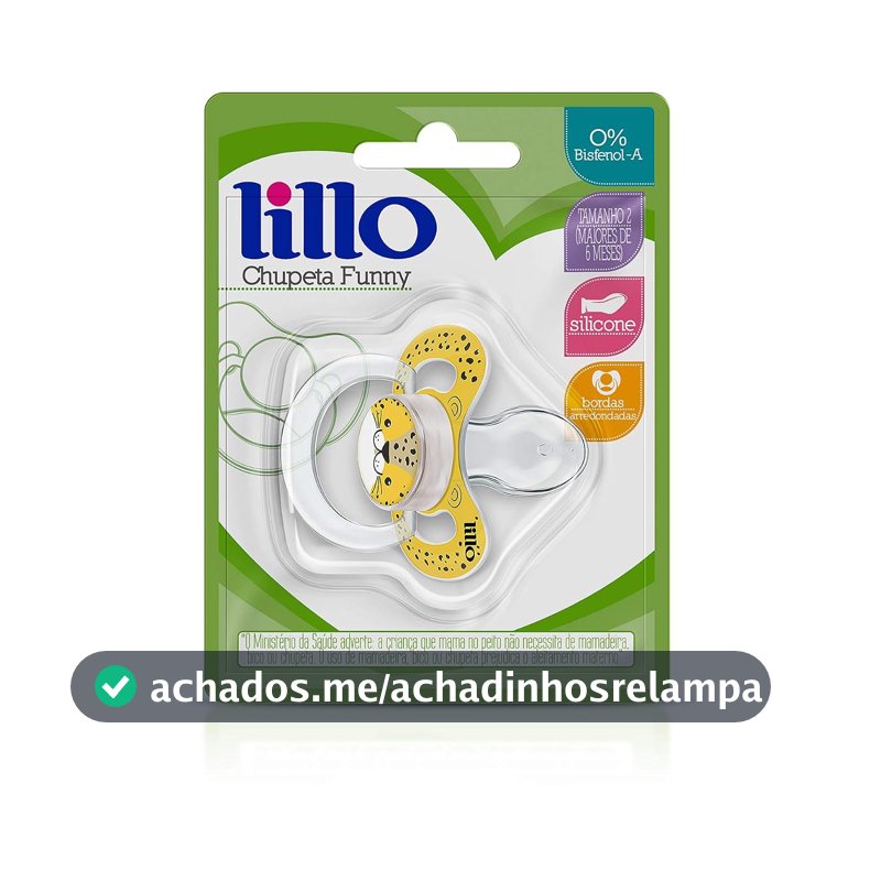 Lillo Chupeta Funny Animais Silicone Onça -