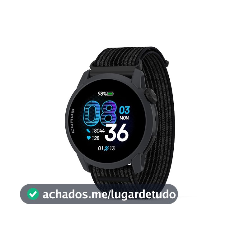 Relógio esportivo ultraleve COROS PACE 4 com GPS preciso, tela sensível ao toque AMOLED de 1,2", 19 dias de uso diário, monitor de frequência cardíaca, navegação, corrida, ciclismo