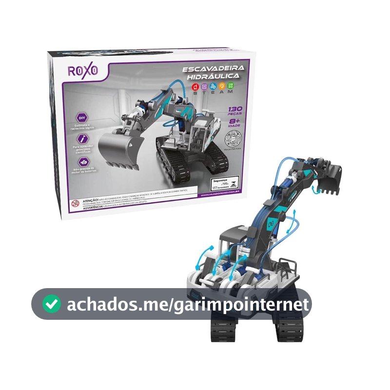 Brinquedo Diy Escavadeira Hidráulica Kit Com 130 Peças