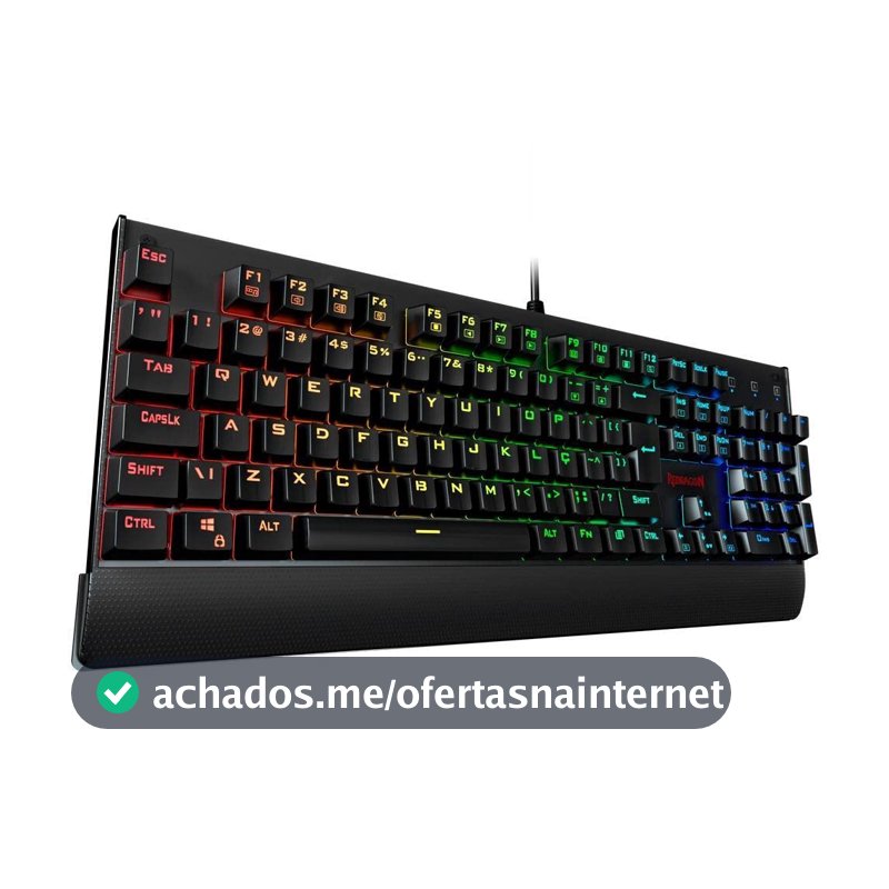 TECLADO MECÂNICO GAMER REDRAGON KALA RGB PRETO SWITCH AZUL K557RGB (PT-BLUE)