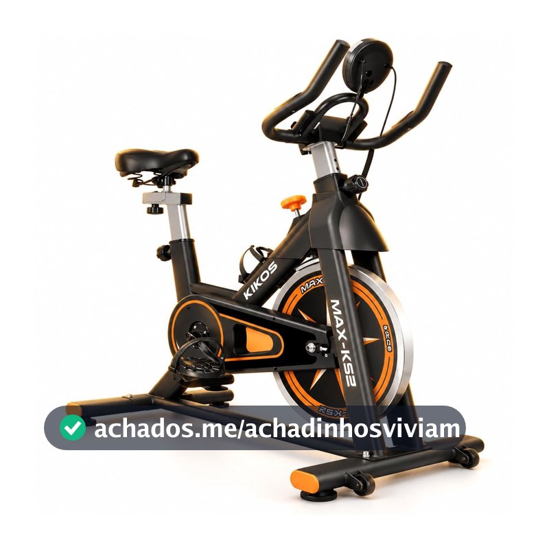 Bicicleta ergométrica Spinning Kikos Max KS2 fitness cardio musculação com roda de inércia de 8Kg. silenciosa, resistente e ajustável; assento e guidão reguláveis; Ideal para seus treinos.