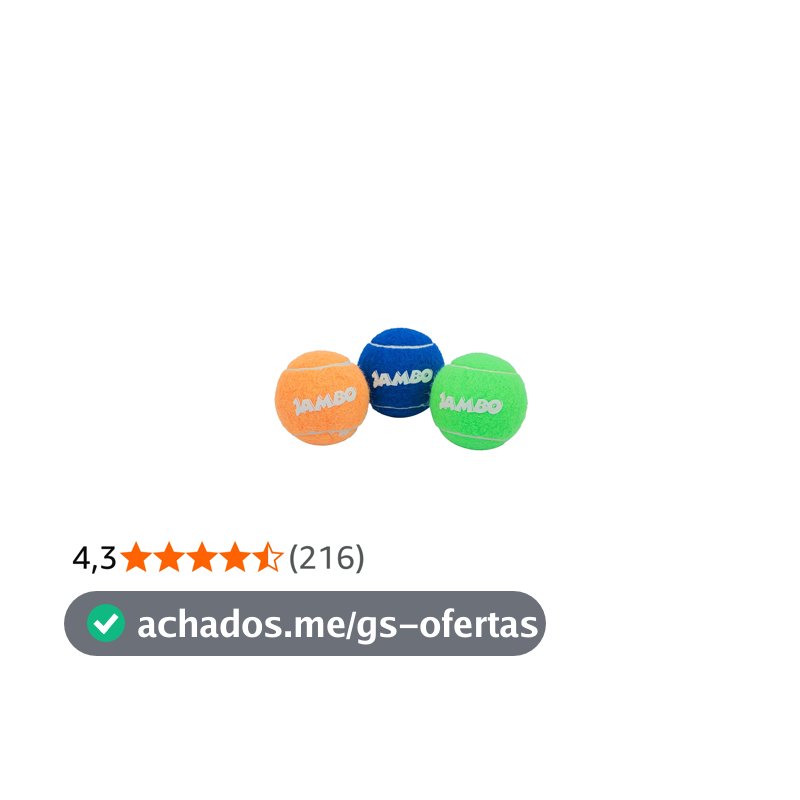 JAMBO PET Bola De Tenis Fluorescente Com 3 Jambo Para Cães